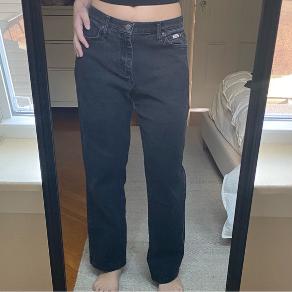 Black Straight Leg Jeans - Picture 3 of 5